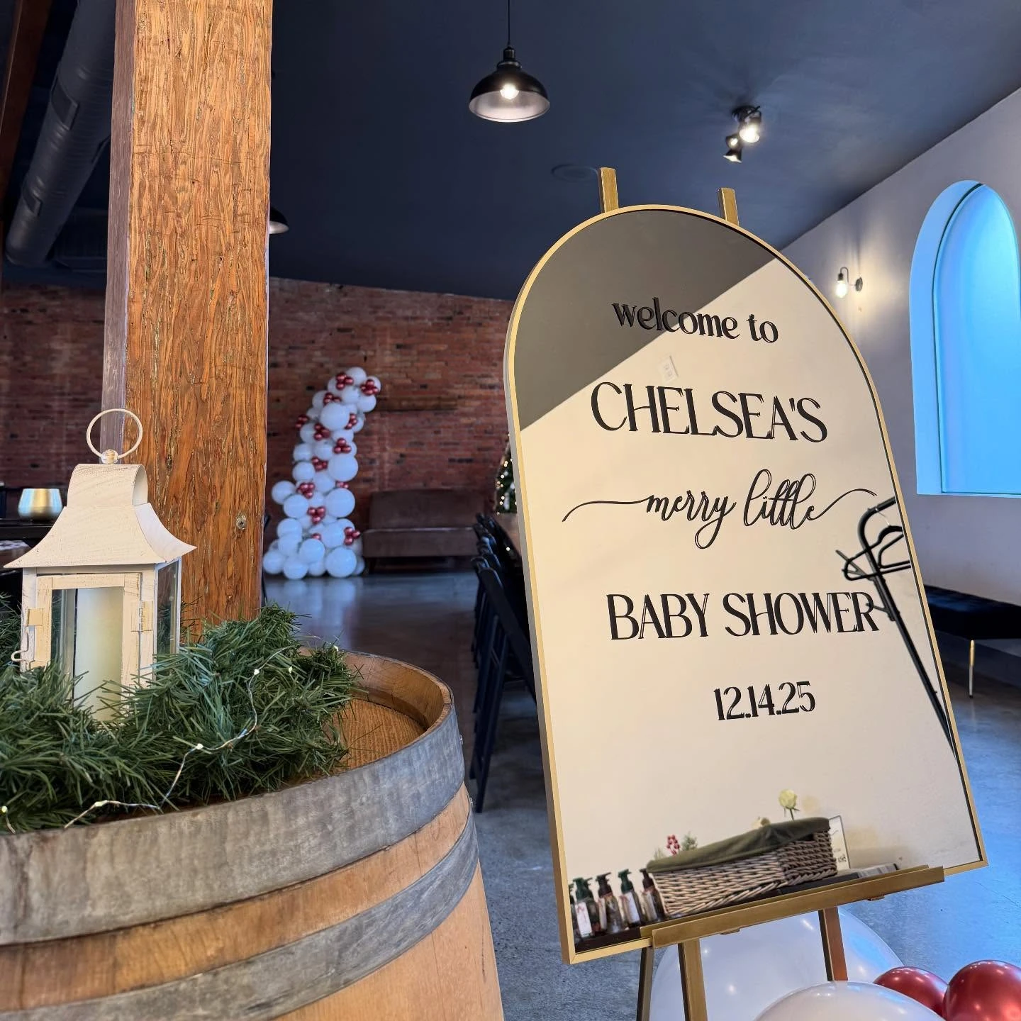 Arched Welcome Entry merry little baby shower theme