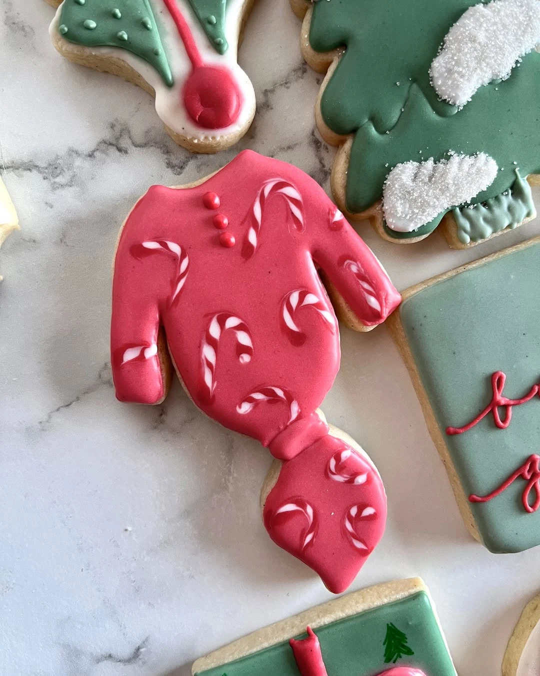 Whimsical Holiday Sugar Cookies merry little baby shower theme