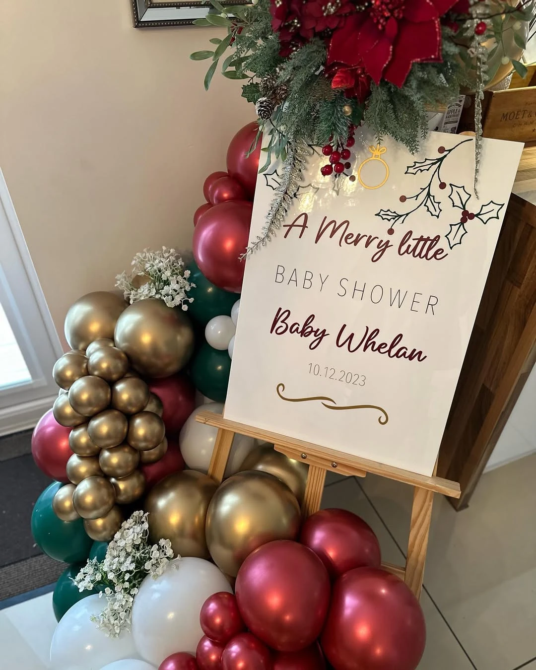 Vintage Holiday Welcome Boards merry little baby shower theme