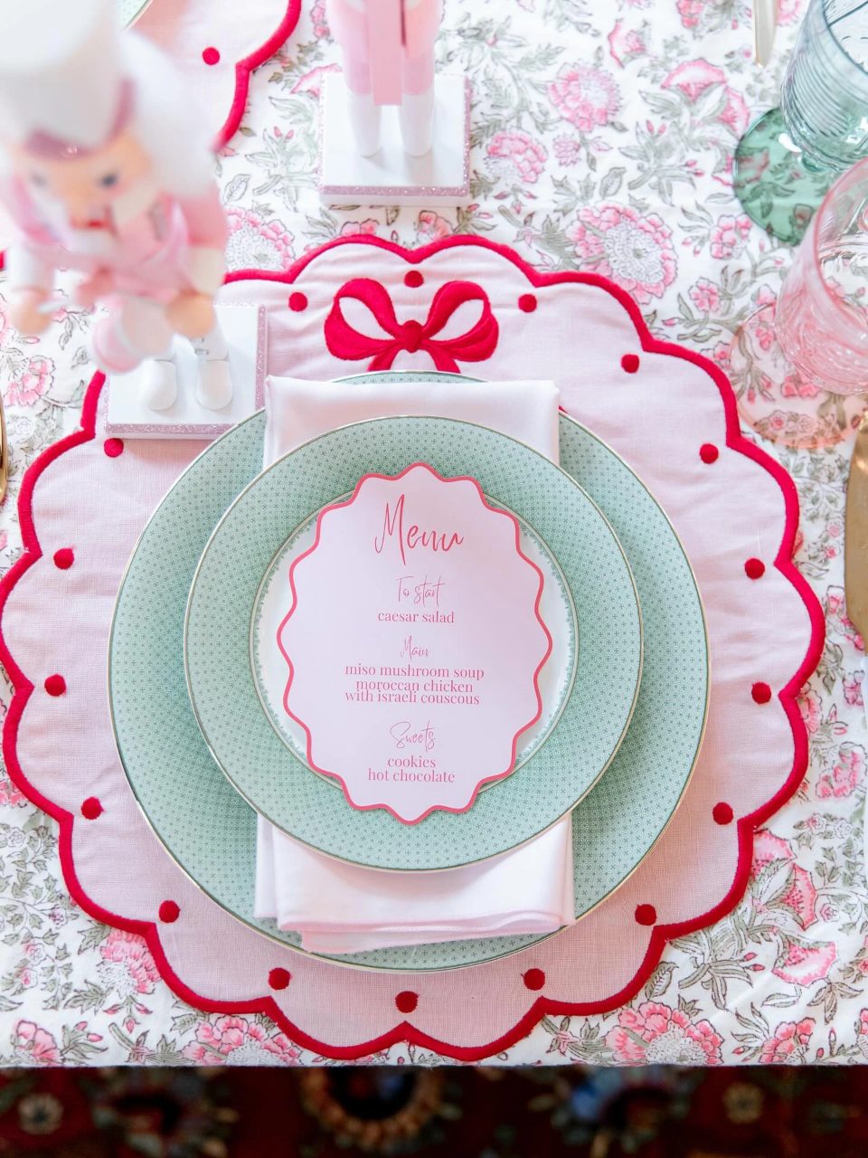 Scalloped Linens and Nutcrackers merry little baby shower theme