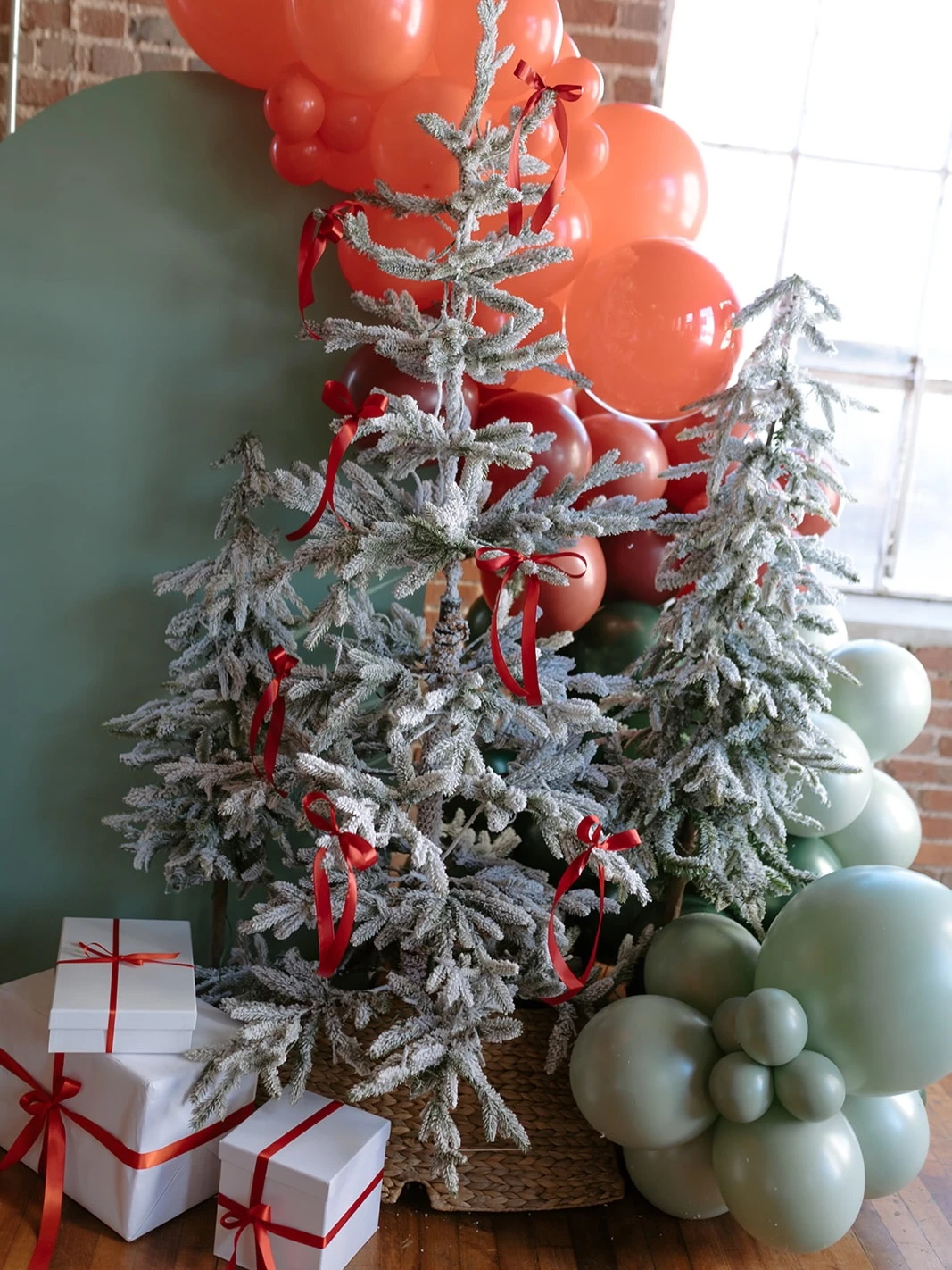 Ribbon-Tied Winter Forest merry little baby shower theme