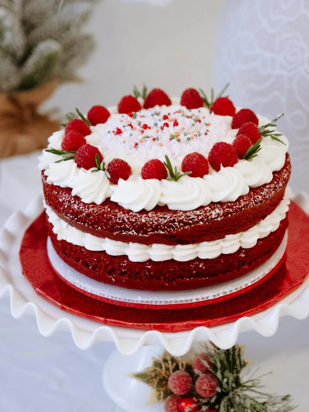 Merry Berry Holiday Cakes merry little baby shower theme