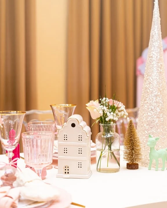 Whimsical Village Tabletop Accents merry little baby shower theme