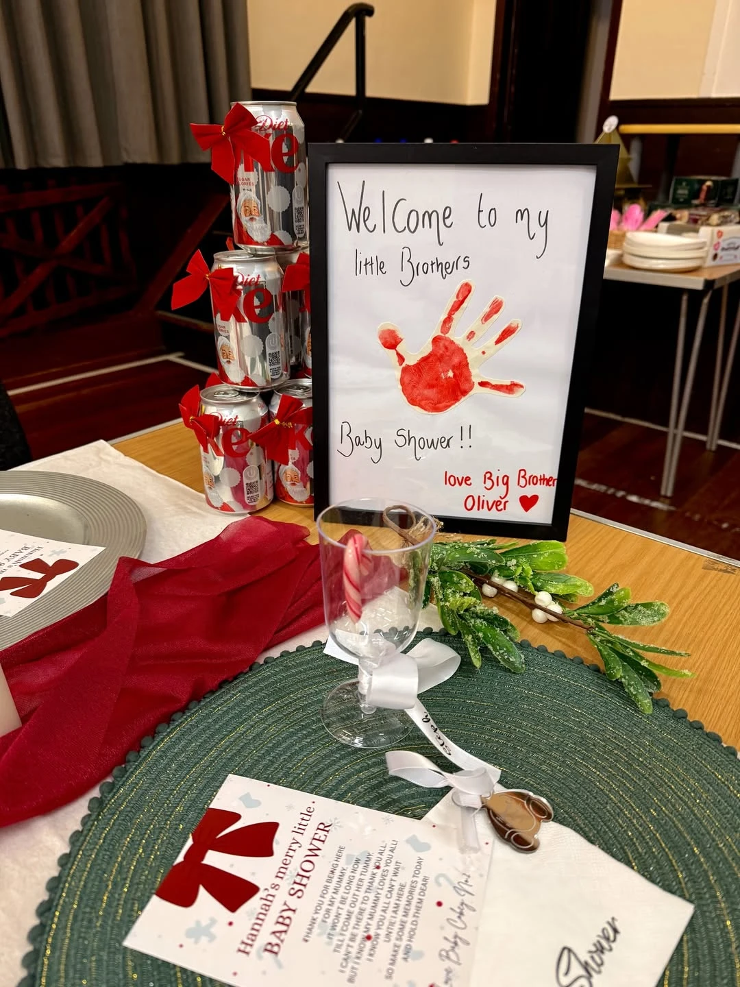 Sibling-Made Welcome Art merry little baby shower theme