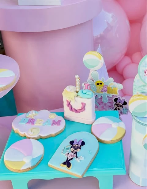 Themed Character Sugar Cookies minnie mouse birthday party ideas