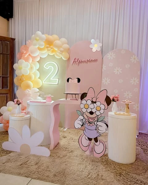 Daisy Themed Party Backdrop minnie mouse birthday party ideas