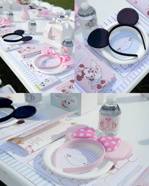 Modern Pastel Table Styling minnie mouse birthday party ideas