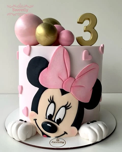 Dimensional Character Cake Details minnie mouse birthday party ideas