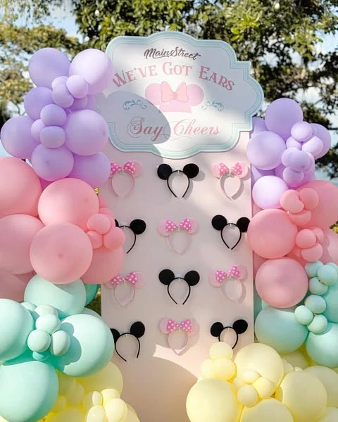 Custom Ear Assembly Station minnie mouse birthday party ideas