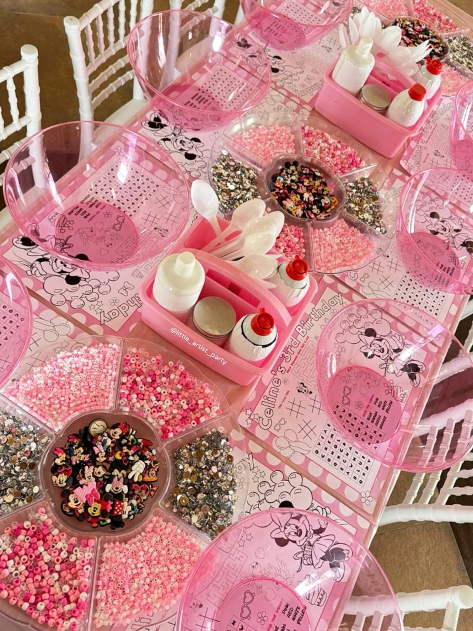 Character Jewelry Making Station minnie mouse birthday party ideas