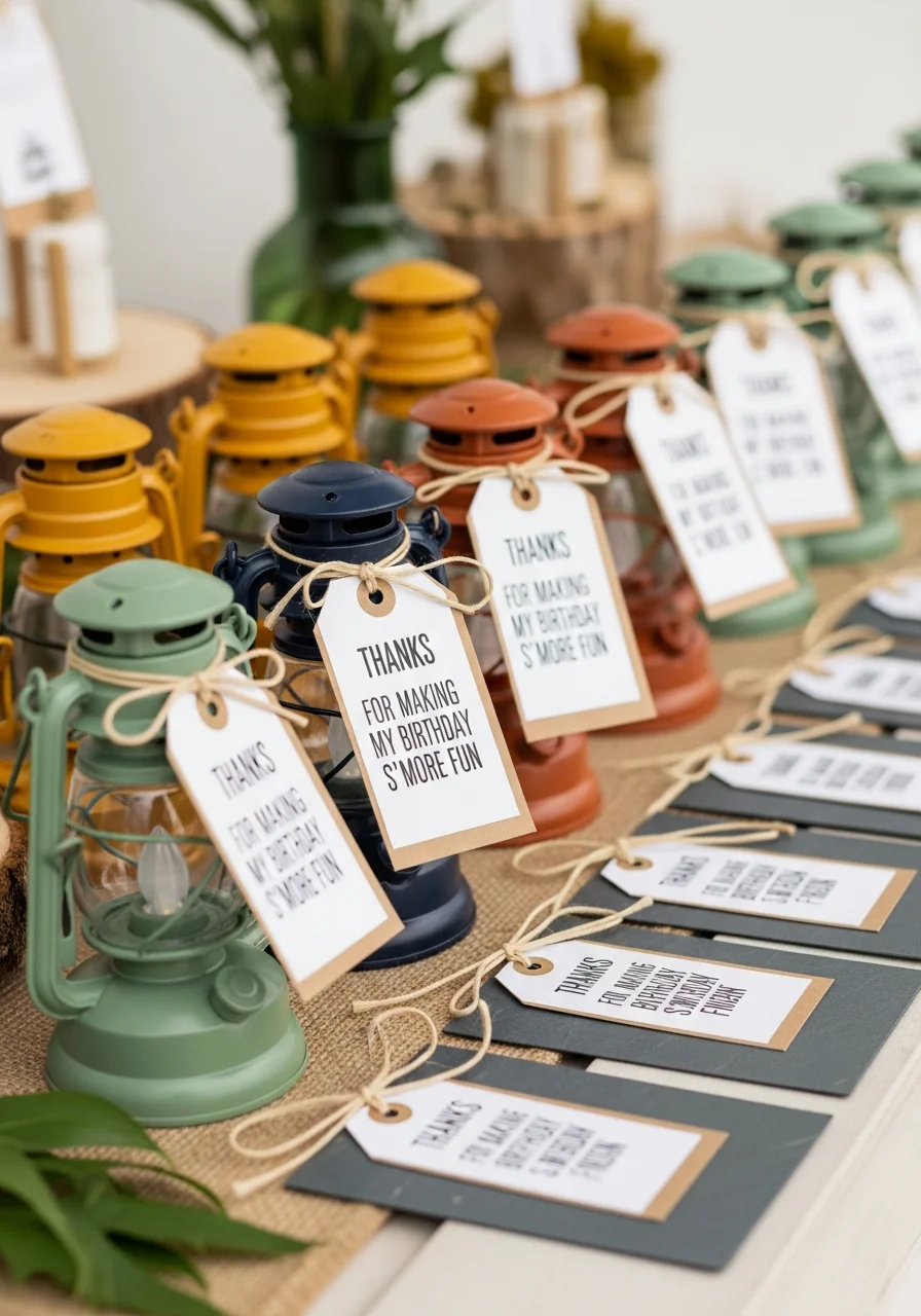 Small battery-powered lanterns used as party favors.