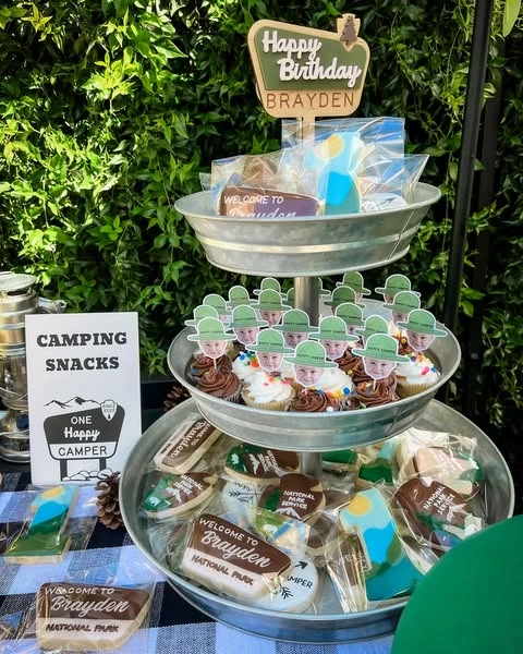 Ranger Station Sweets one happy camper first birthday