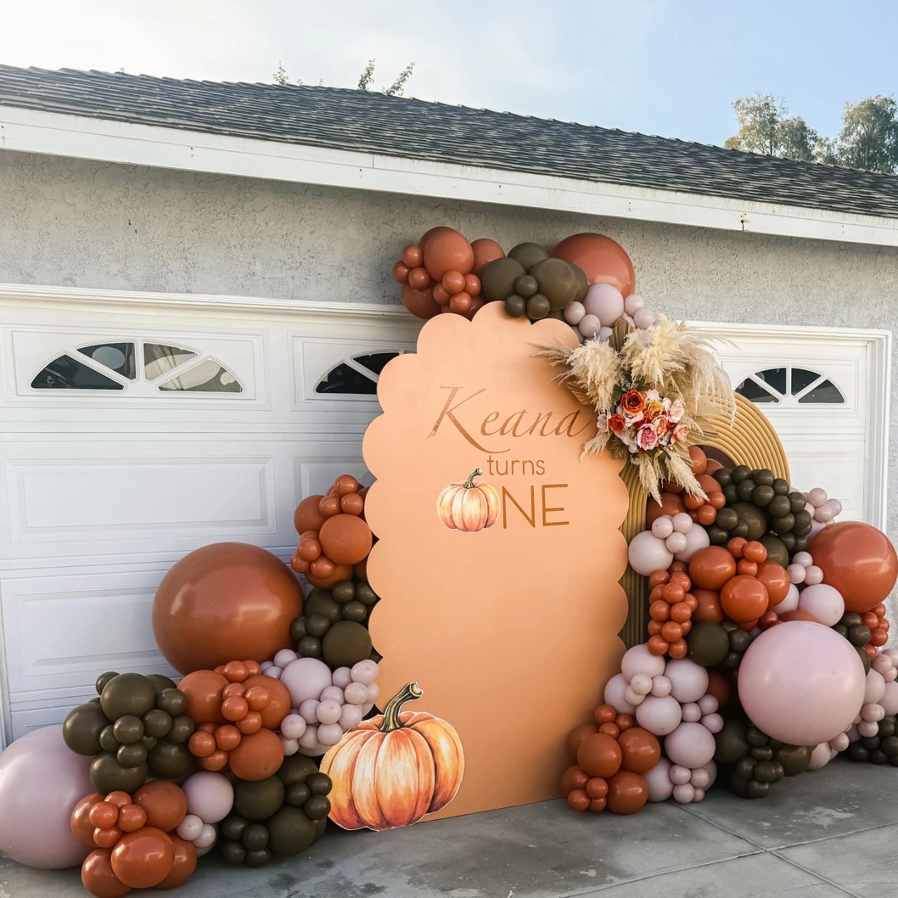 Scalloped Harvest Backdrop our little pumpkin is turning one