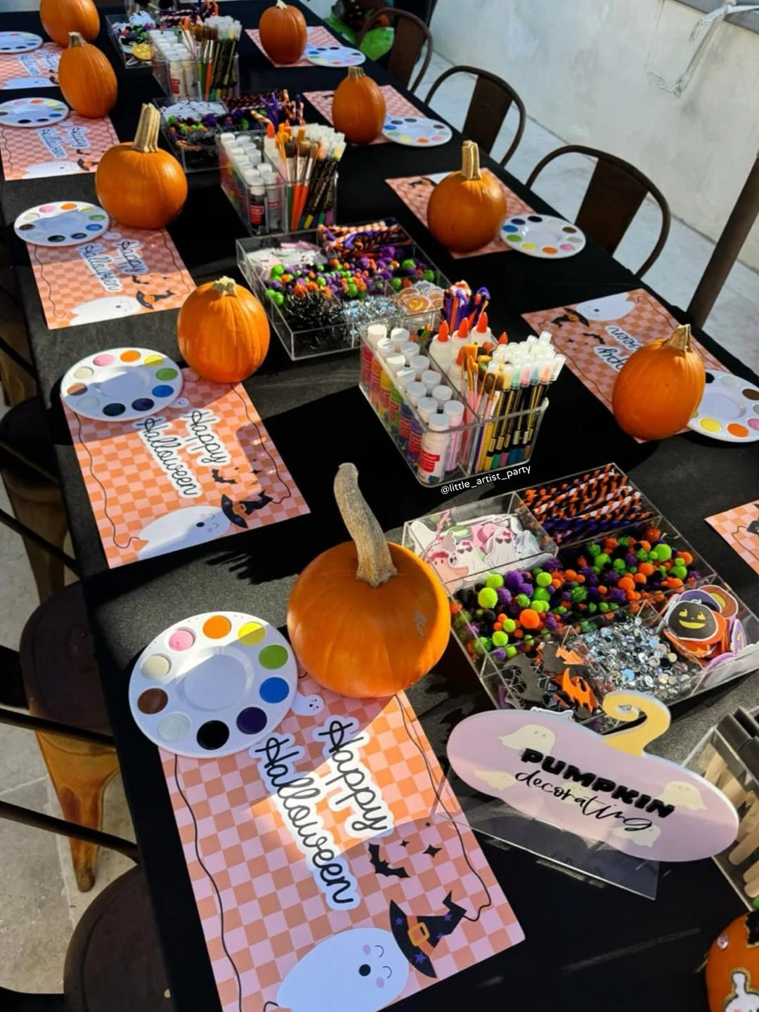 Mini Pumpkin Decorating Table our little pumpkin is turning one