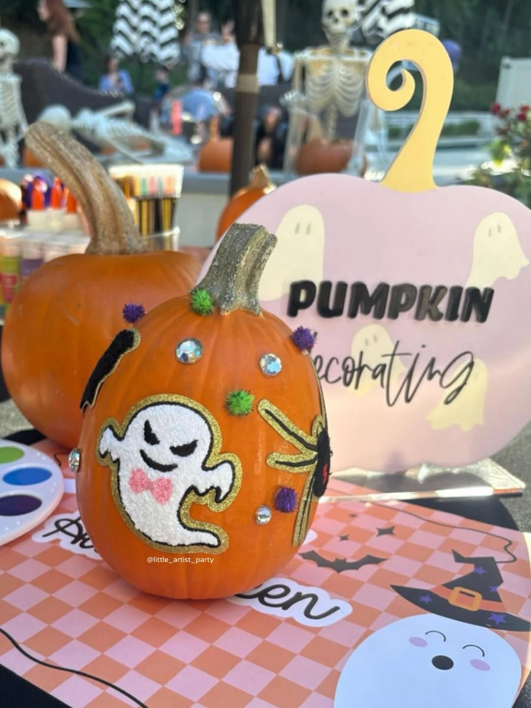 Mini Pumpkin Decorating Table our little pumpkin is turning one