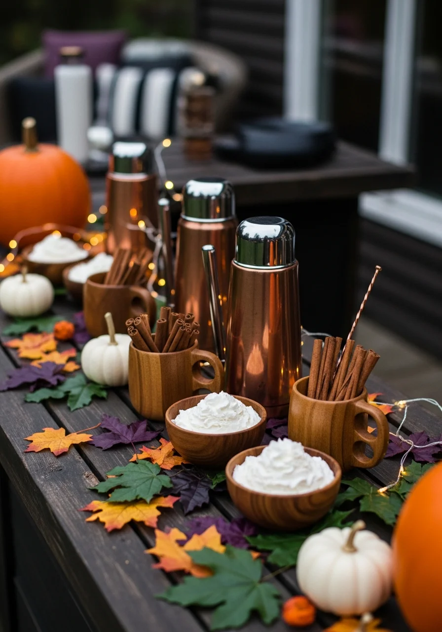 Wicked Hot Cider & Cocoa Bar outdoor halloween party