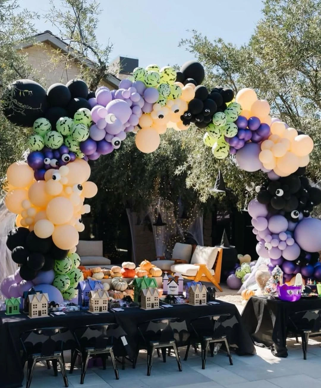 Statement Balloon Archways outdoor halloween party