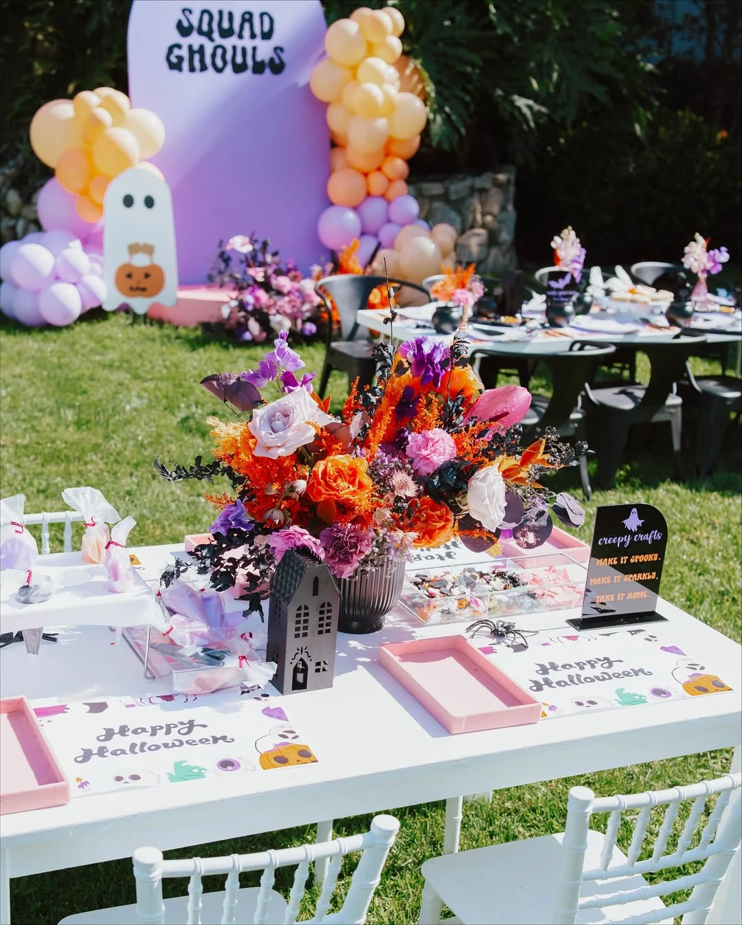 Backyard Activity and Play Zones outdoor halloween party