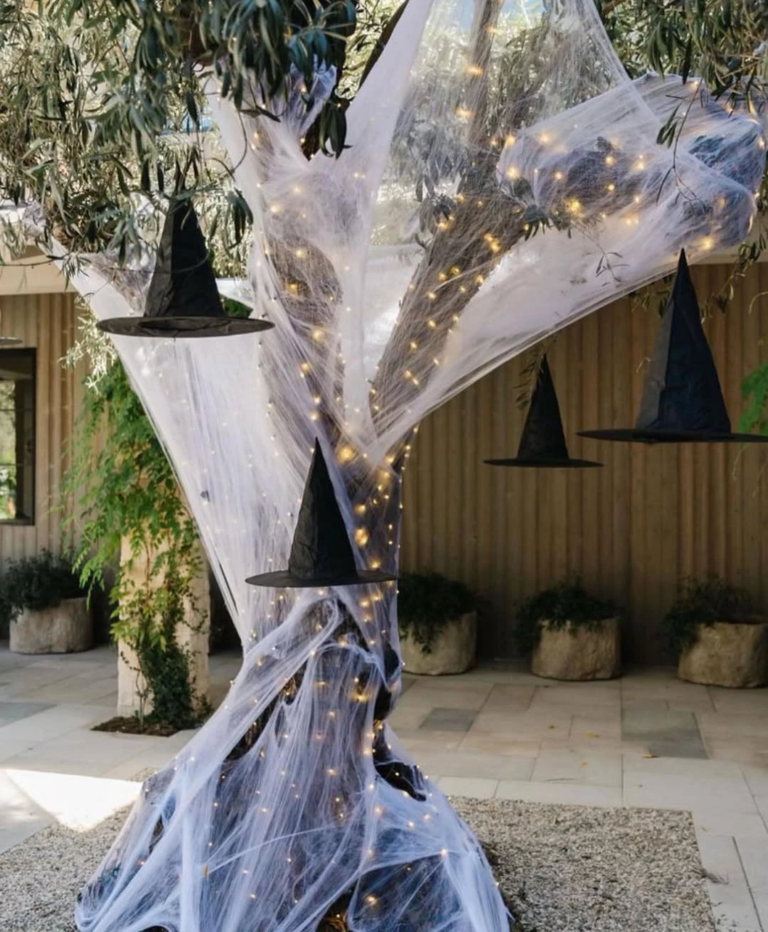 Glowing Tree Wraps outdoor halloween party
