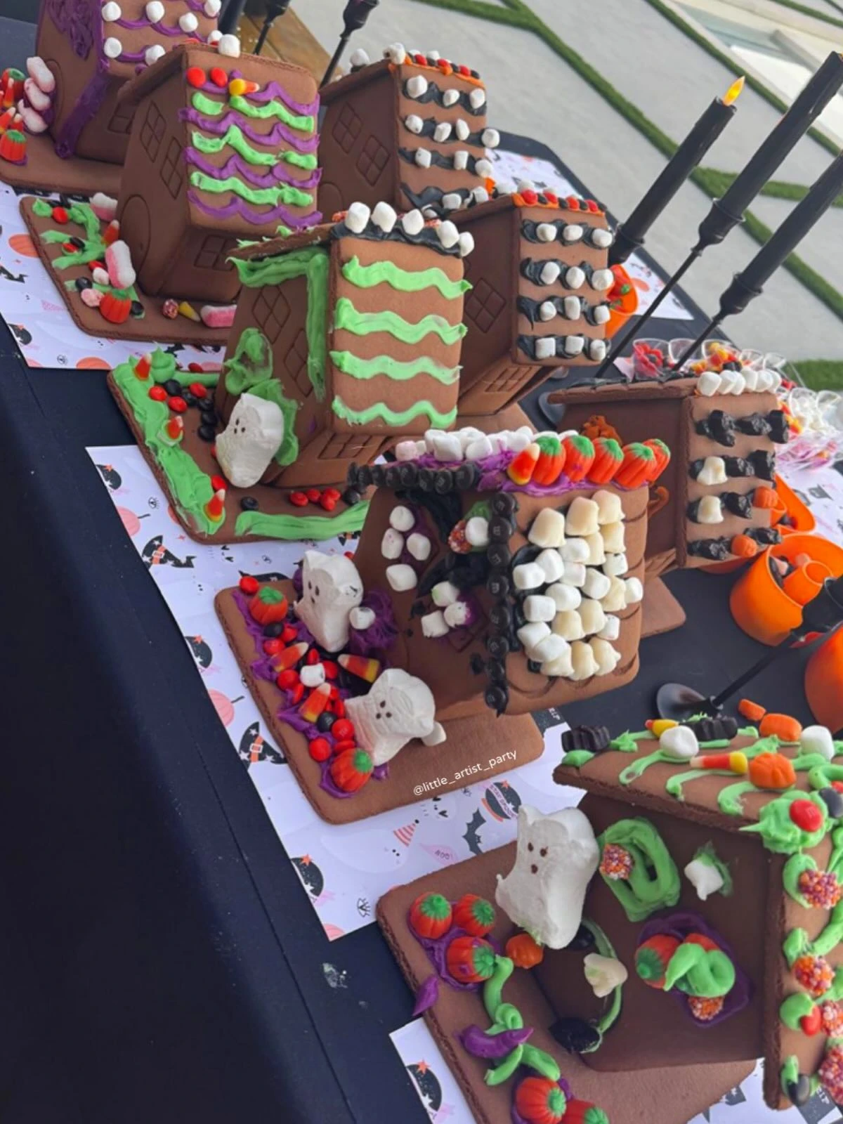 Haunted House Building Station outdoor halloween party