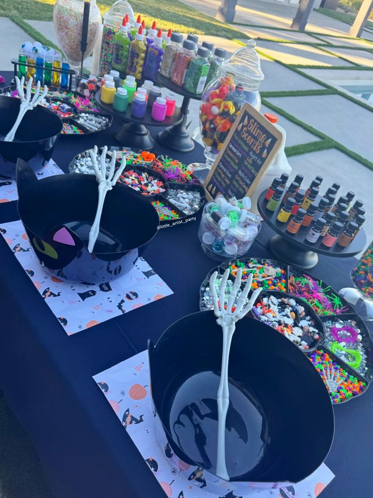 Potion Making Slime Station outdoor halloween party
