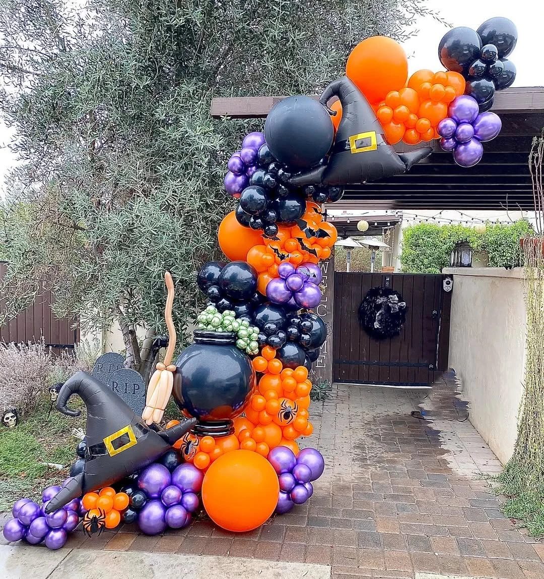Themed Garden Entryway Displays outdoor halloween party