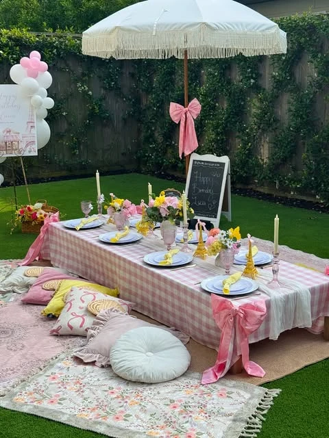 Parisian Garden Picnic Style picnic birthday party ideas