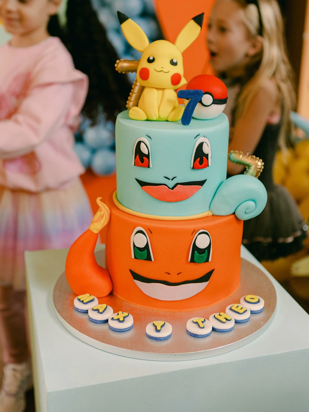 Multi-Tiered Character Cake Pokemon birthday party ideas