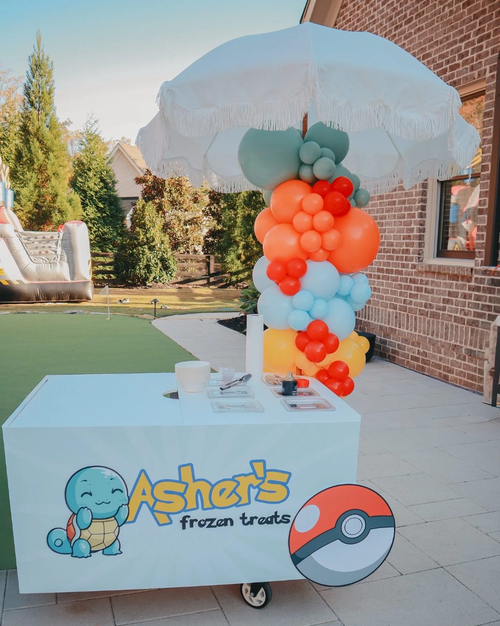 Frozen Squirtle Snack Station Pokemon birthday party ideas