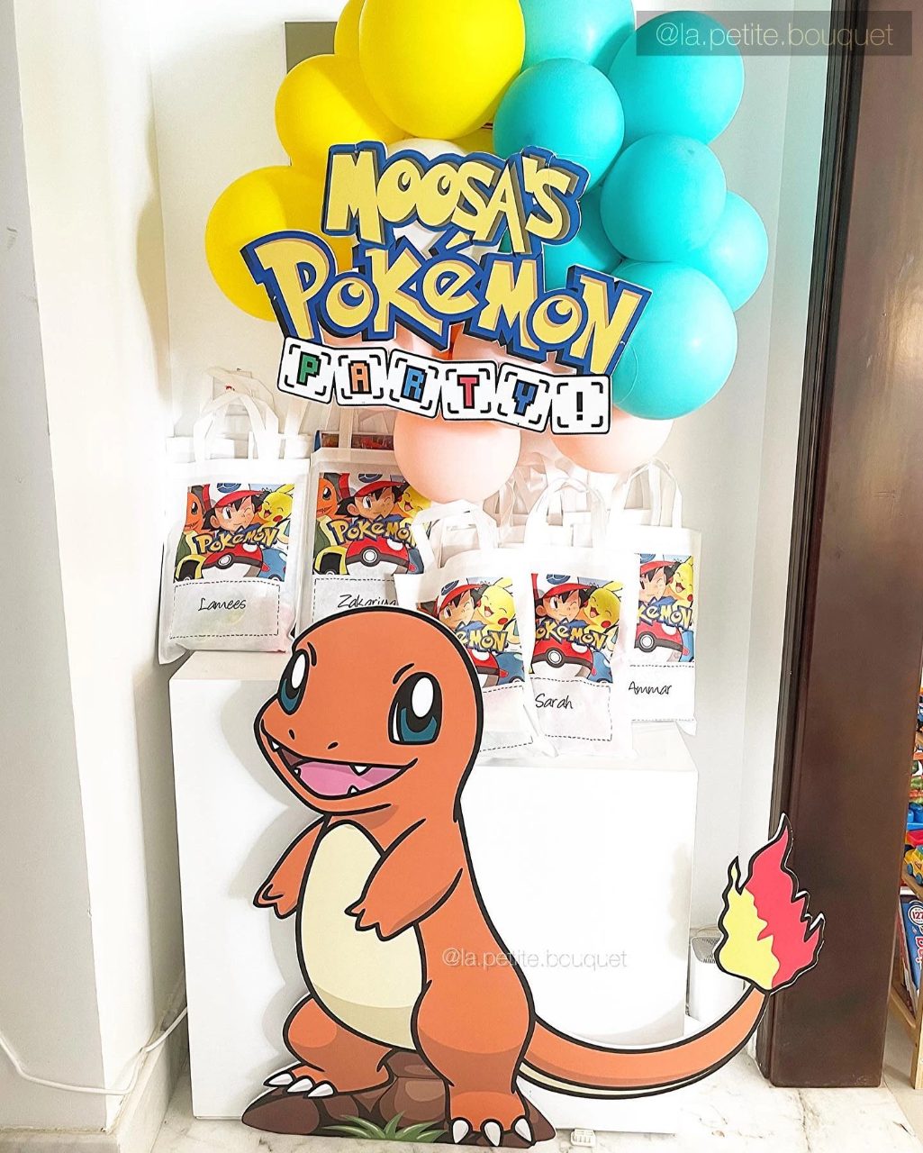 Labeled Trainer Collection Totes Pokemon birthday party ideas