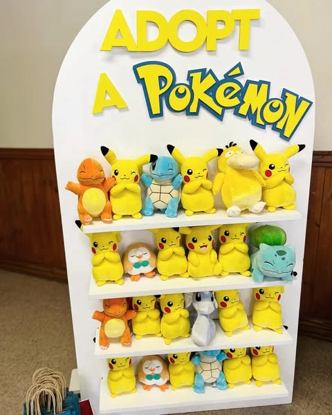 Pokemon Plushie Adoption Stand Pokemon birthday party ideas