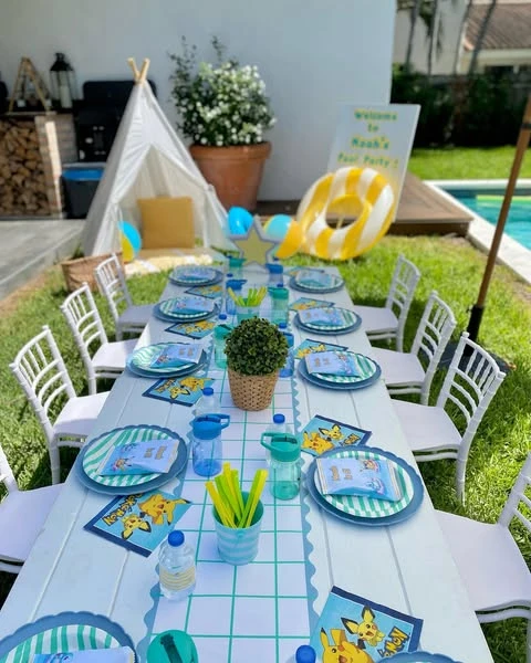 Tropical Water-Type Pool Party Pokemon birthday party ideas