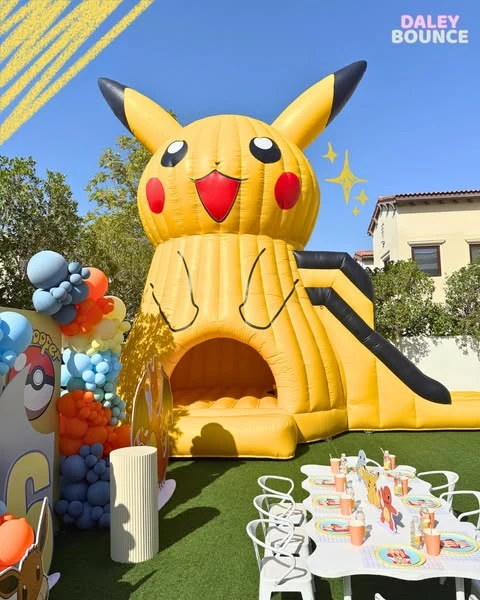 Pikachu Bounce House Pokemon birthday party ideas