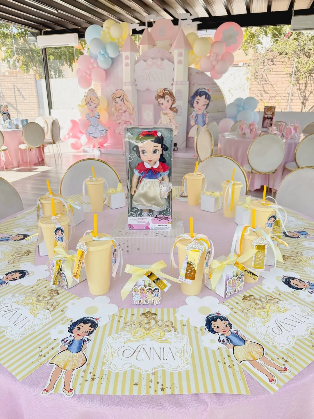 Color-Coded Character Tables princess birthday party