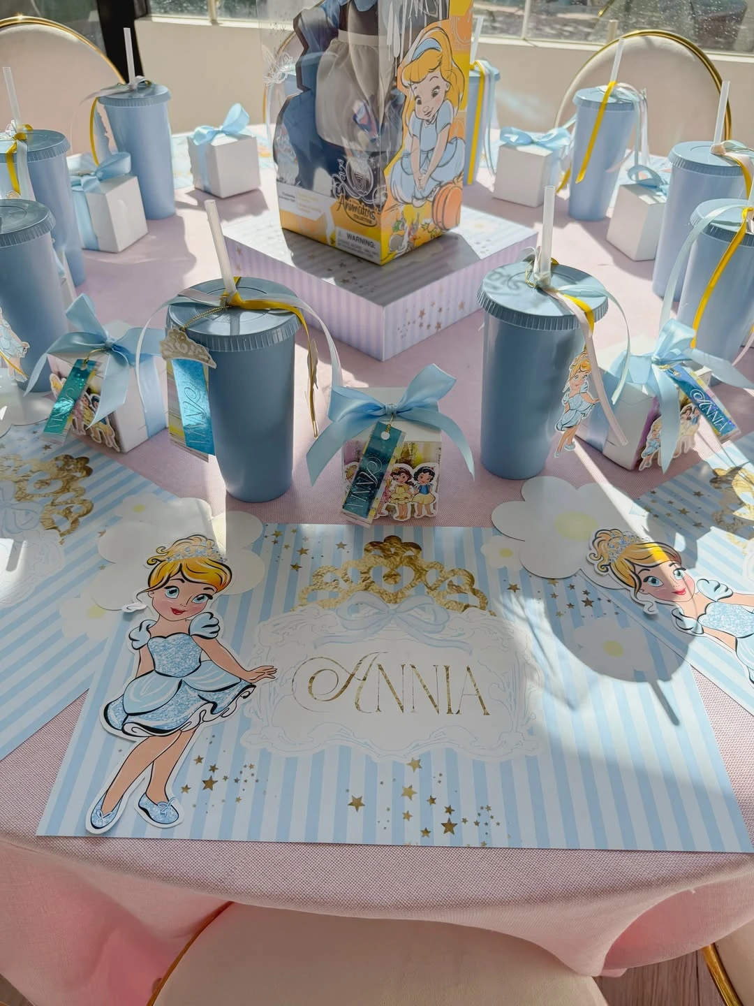 Color-Coded Character Tables princess birthday party