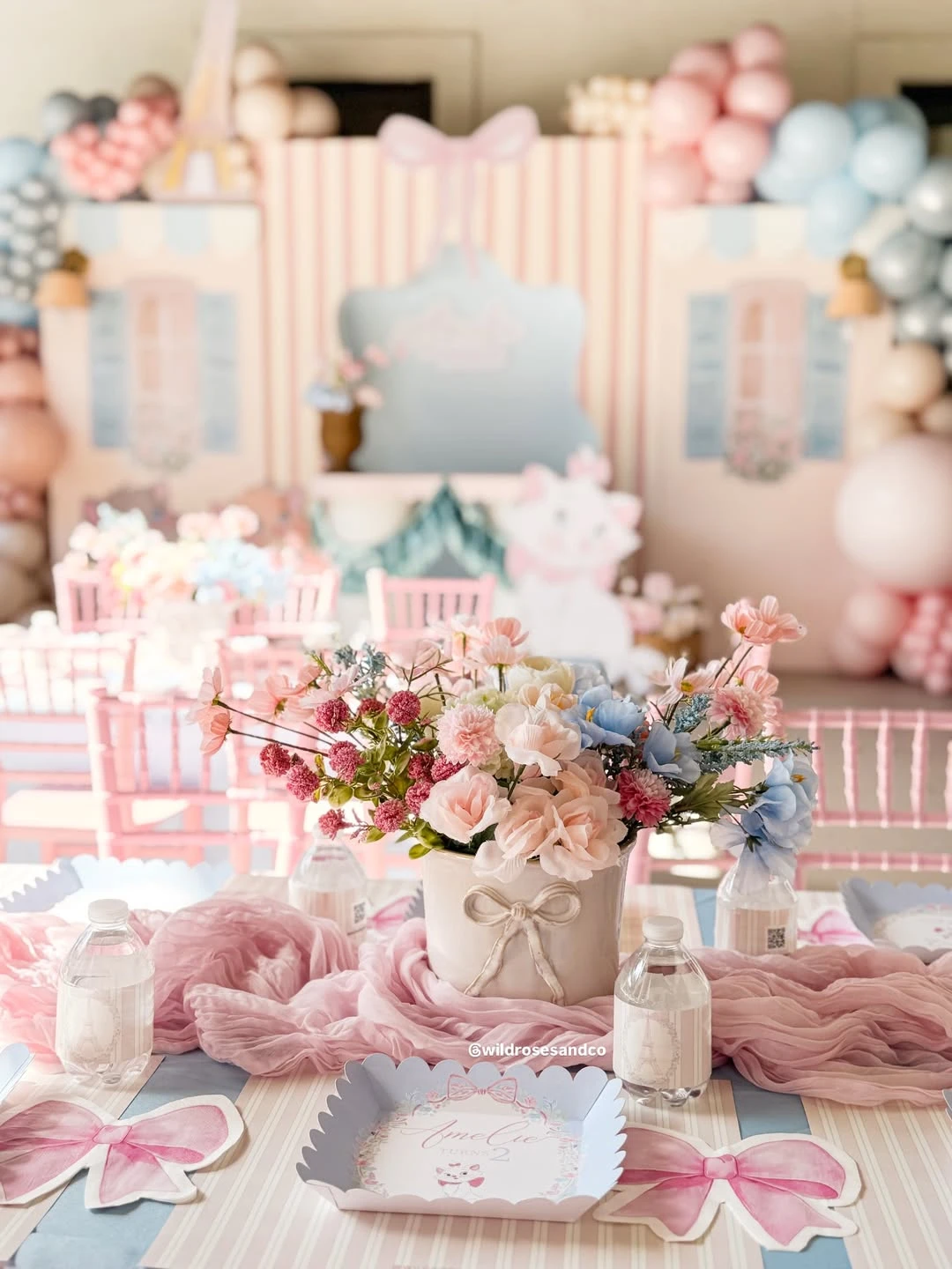 Scalloped Table Settings princess birthday party