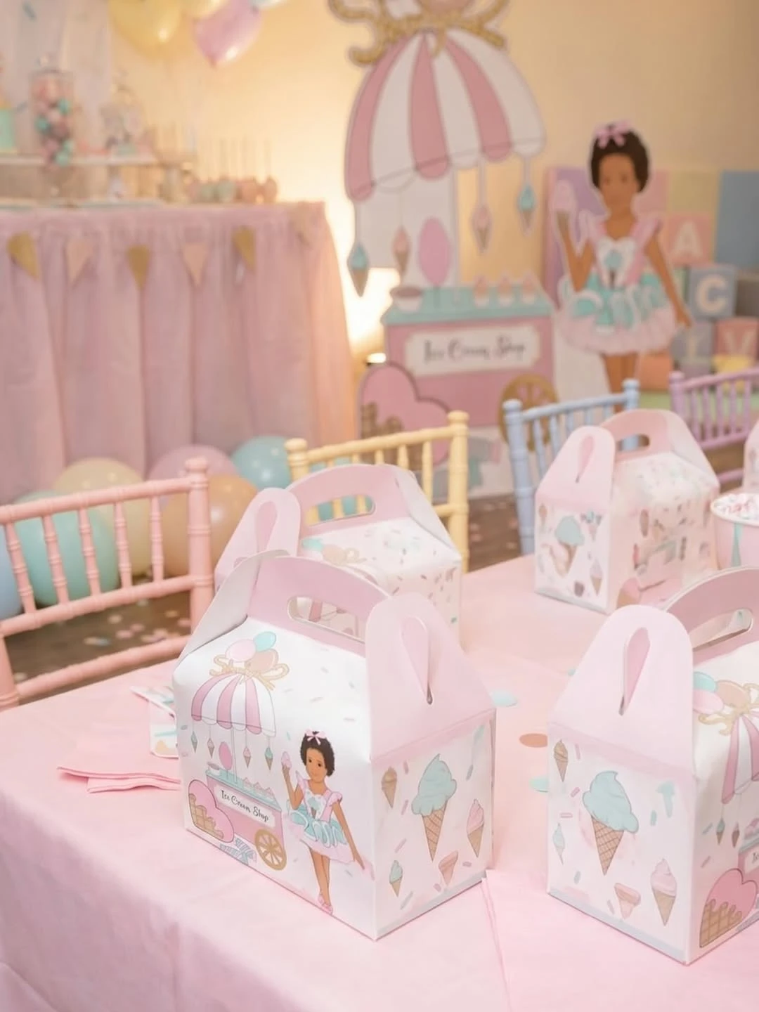 Multi-Colored Royal Seating princess birthday party