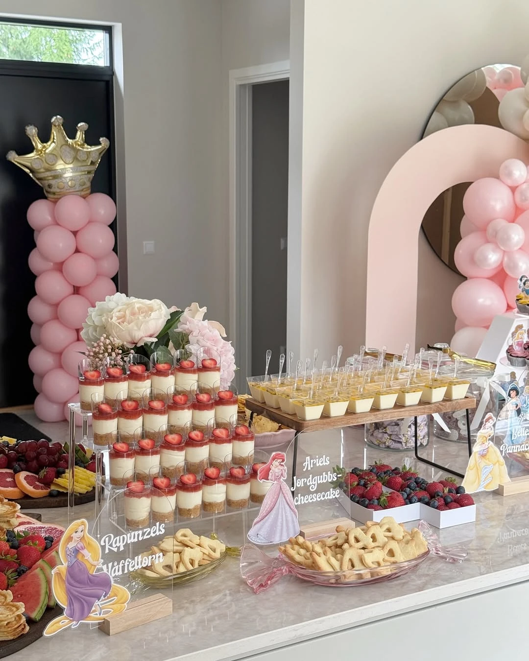 Tiered Dessert Displays princess birthday party