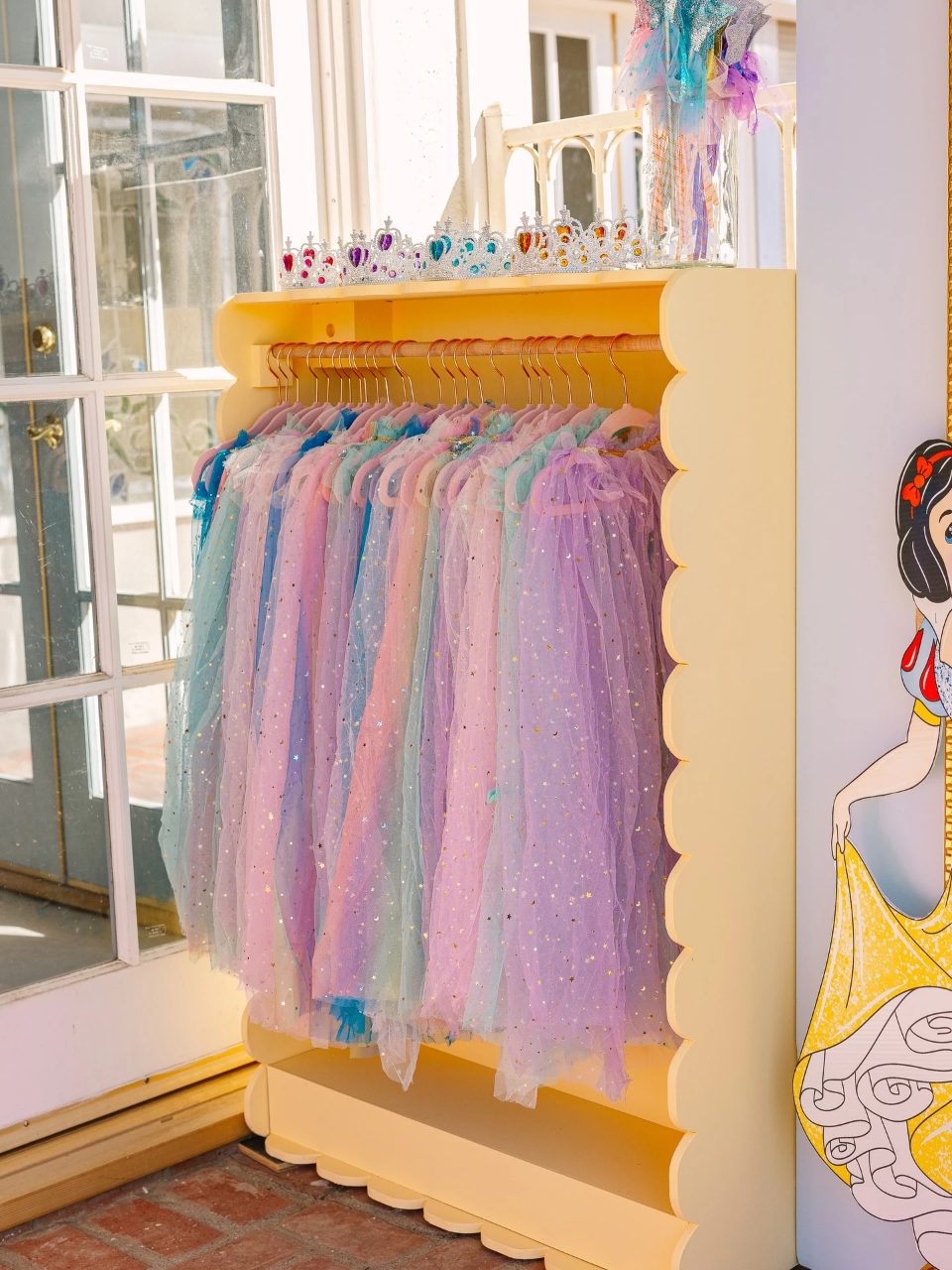 Tulle Wardrobe Favor Stations princess birthday party