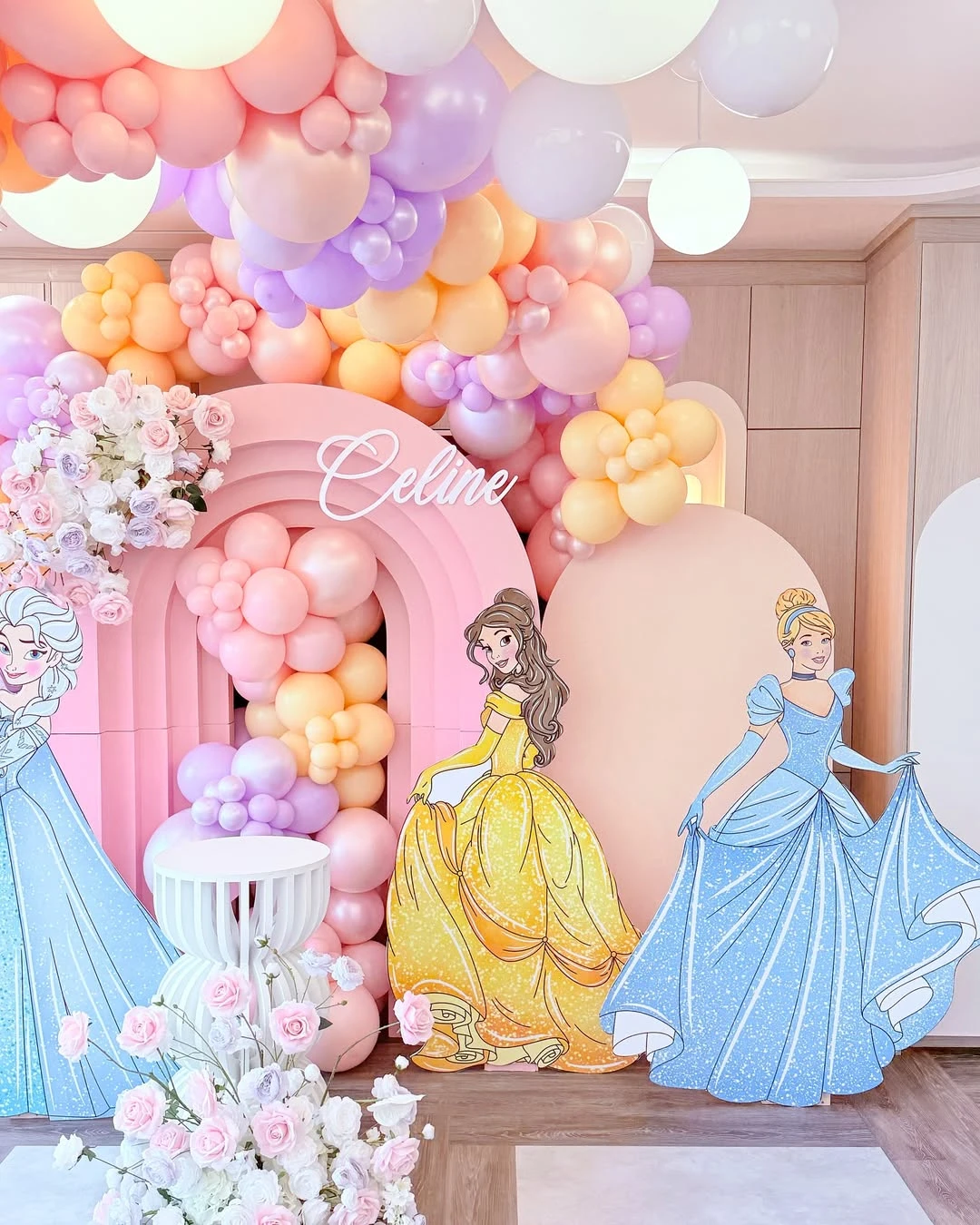 Personalized Arched Focal Points princess birthday party