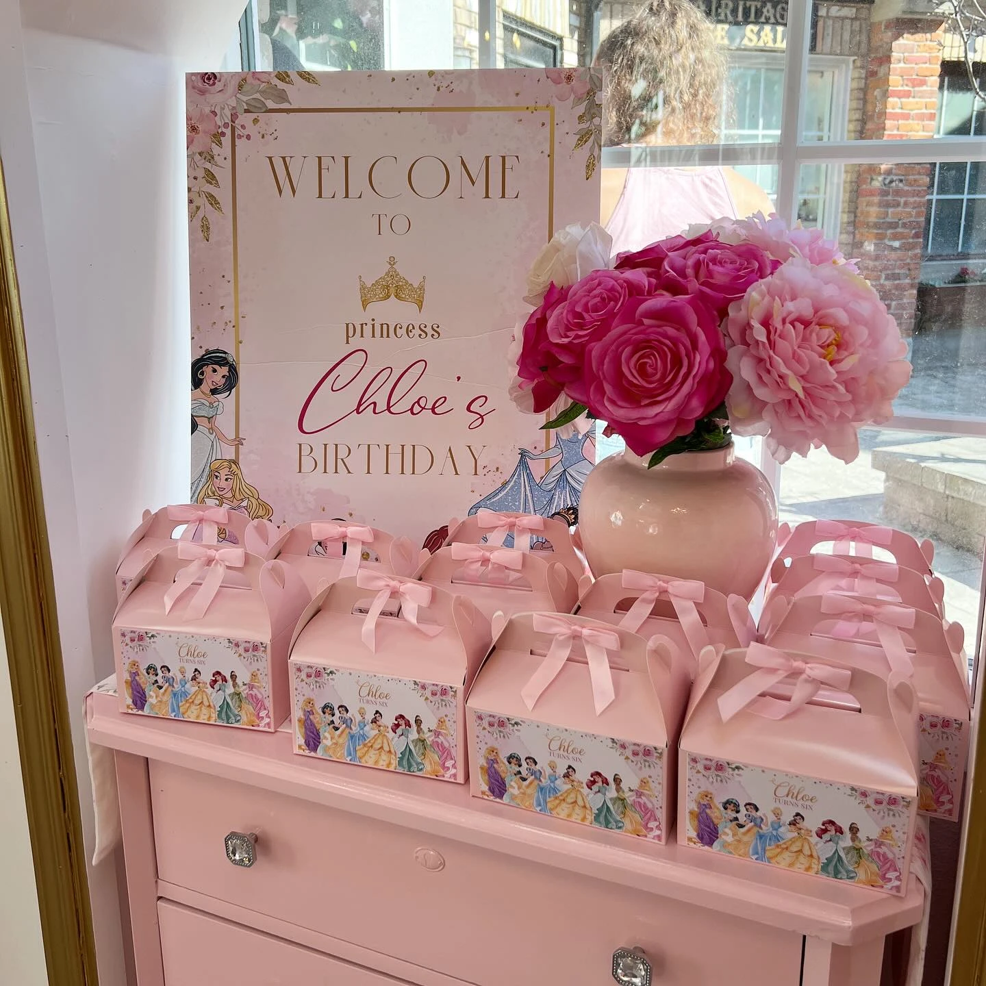 Gabled Favor Box Stations princess birthday party