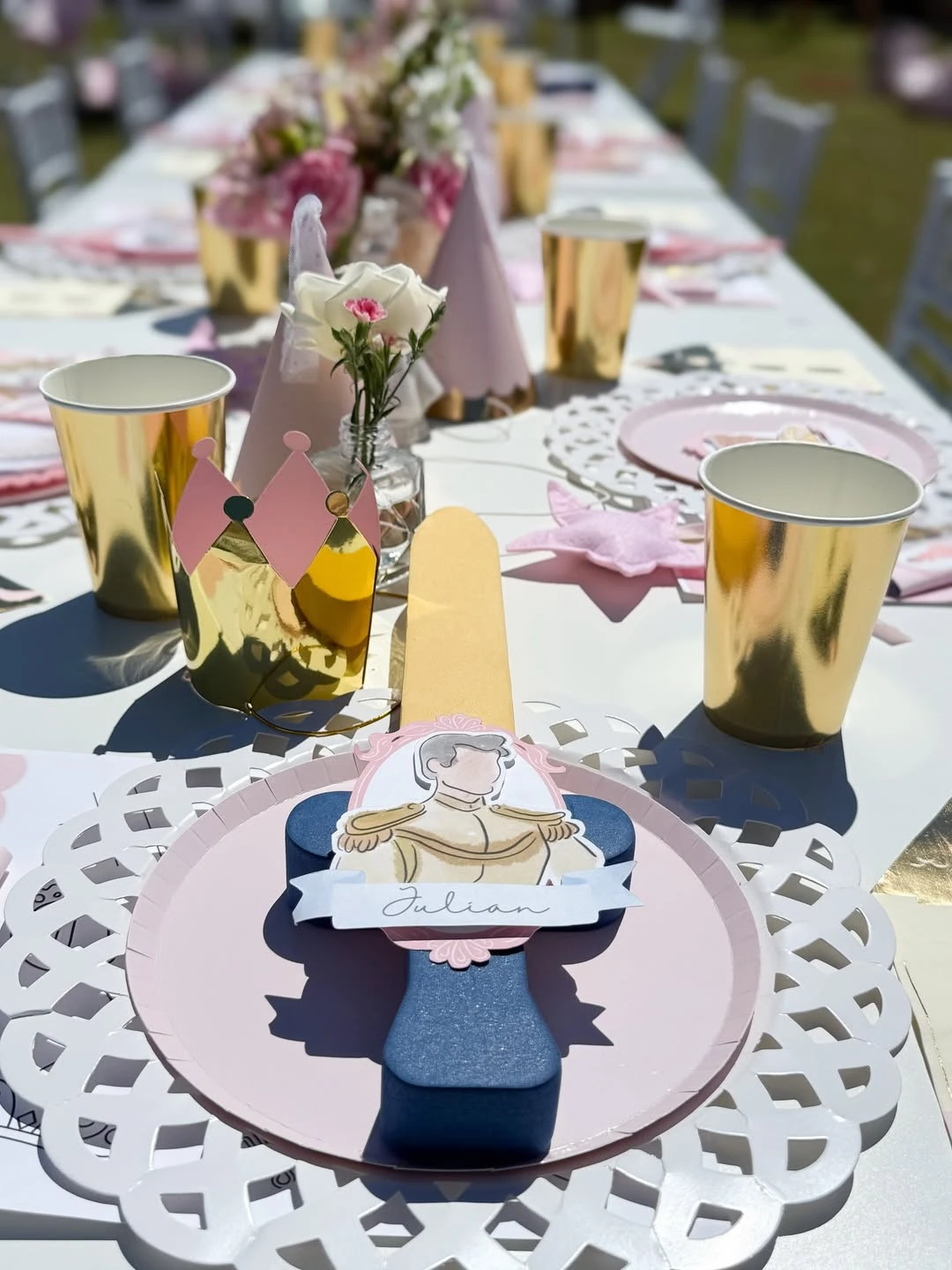 Interactive Royal Place Settings princess birthday party