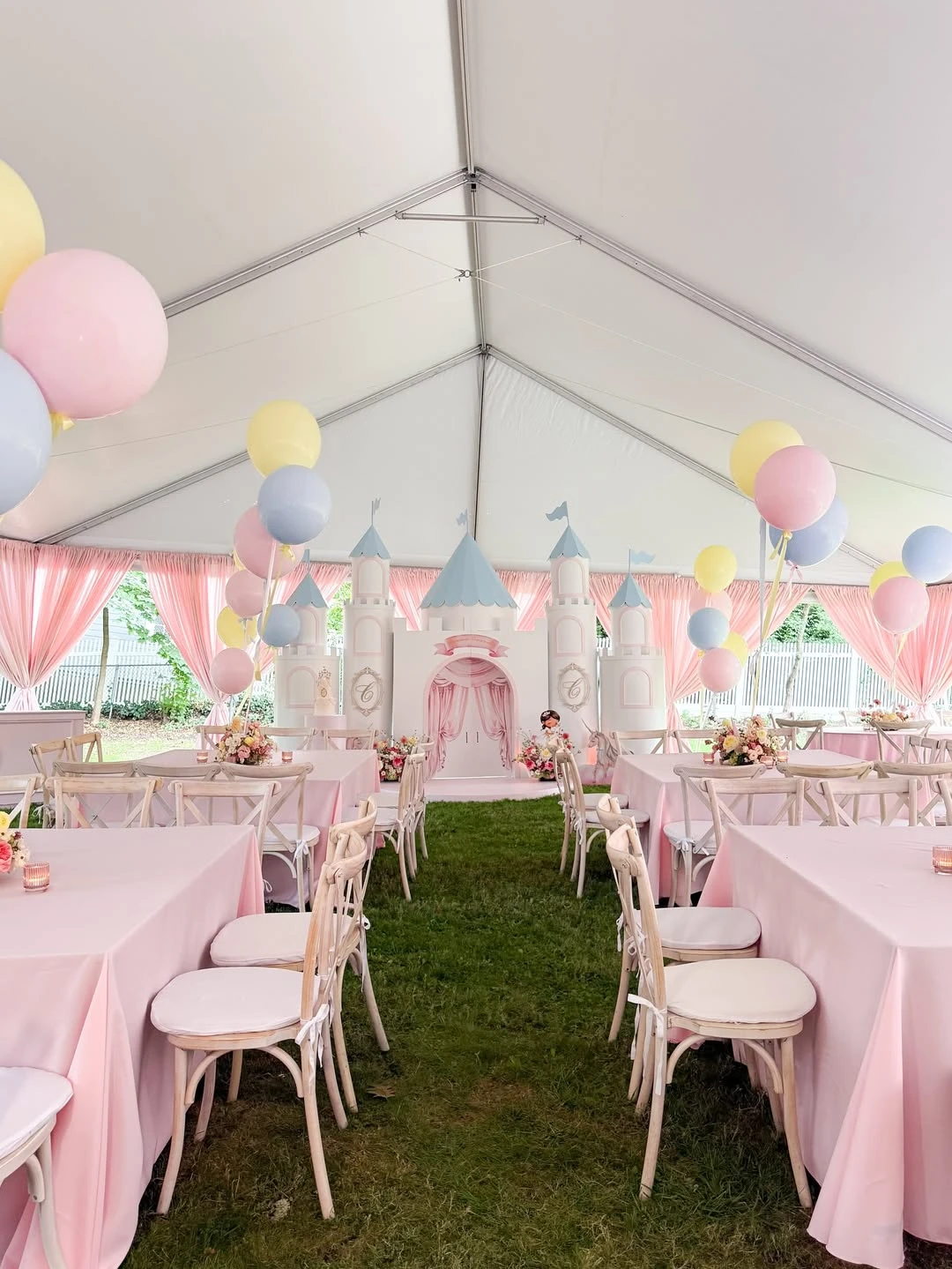 Symmetrical Courtyard Event Layouts princess birthday party