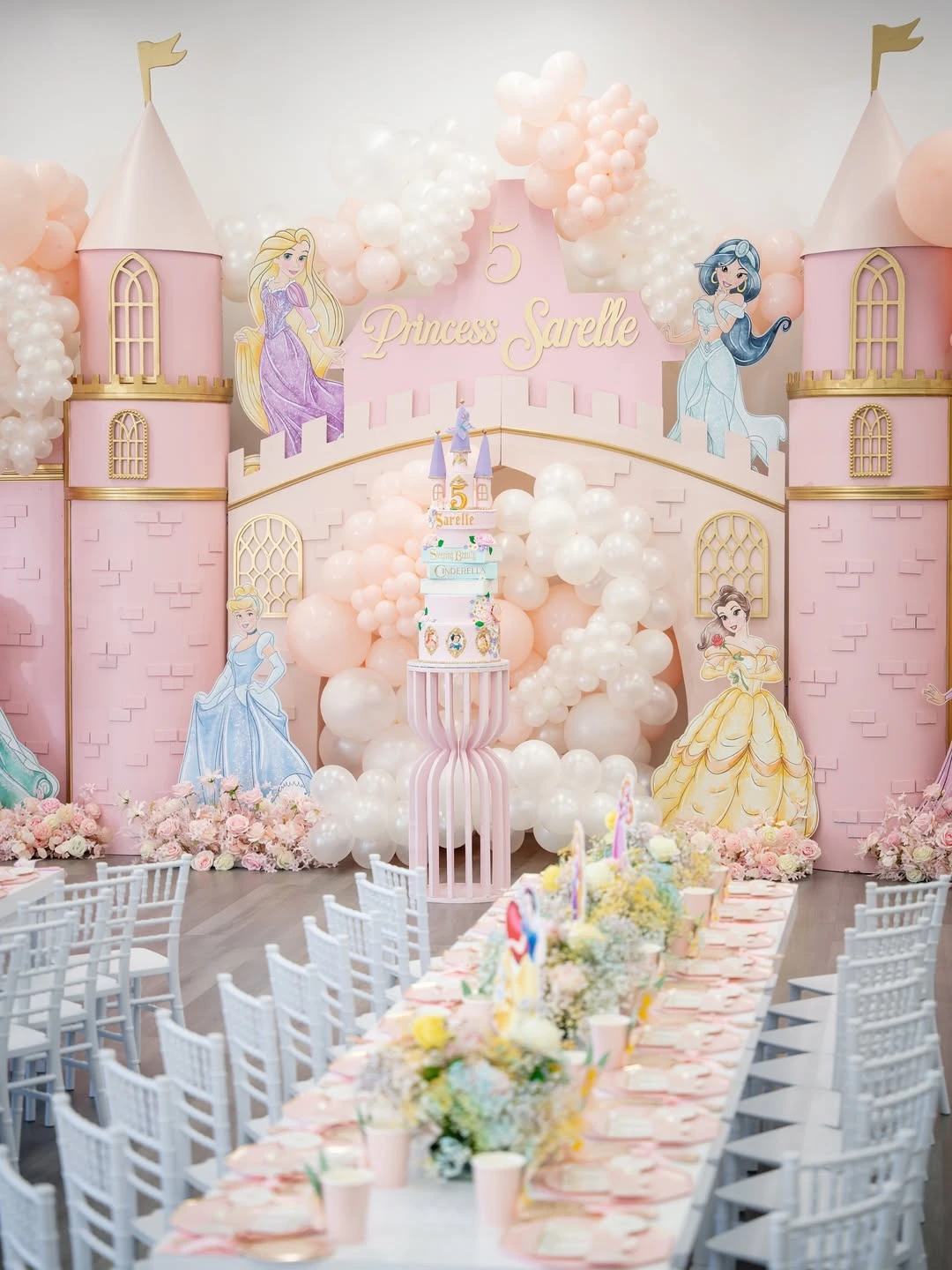 Architectural Castle Facades princess birthday party