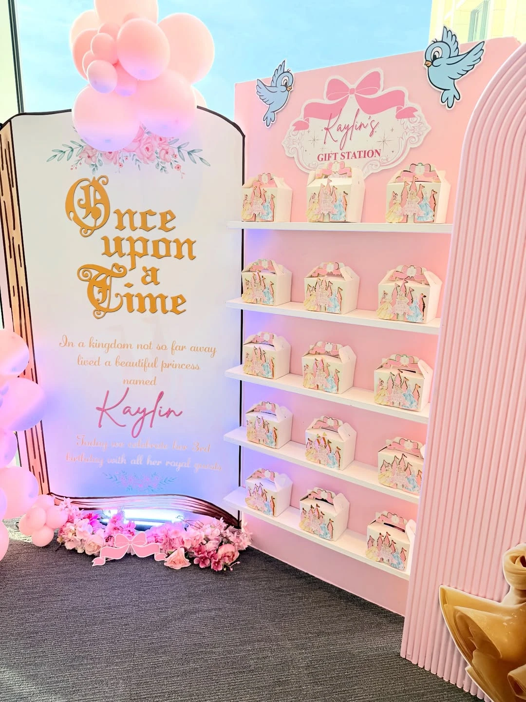 Storybook Favor Display Walls princess birthday party