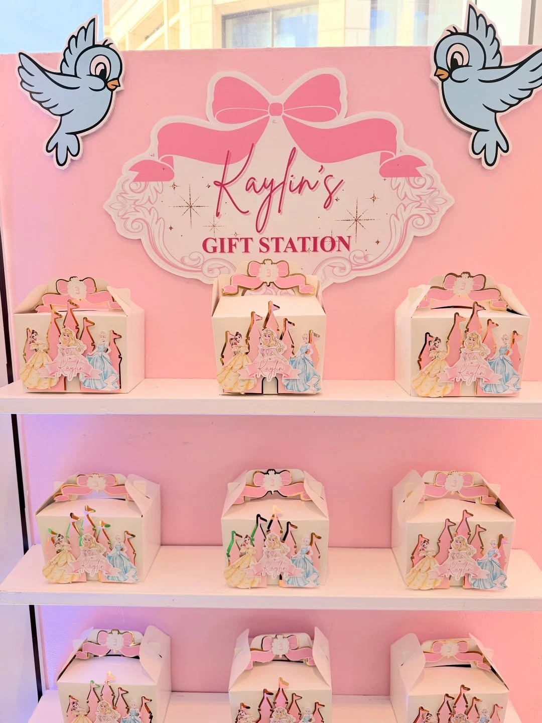 Storybook Favor Display Walls princess birthday party