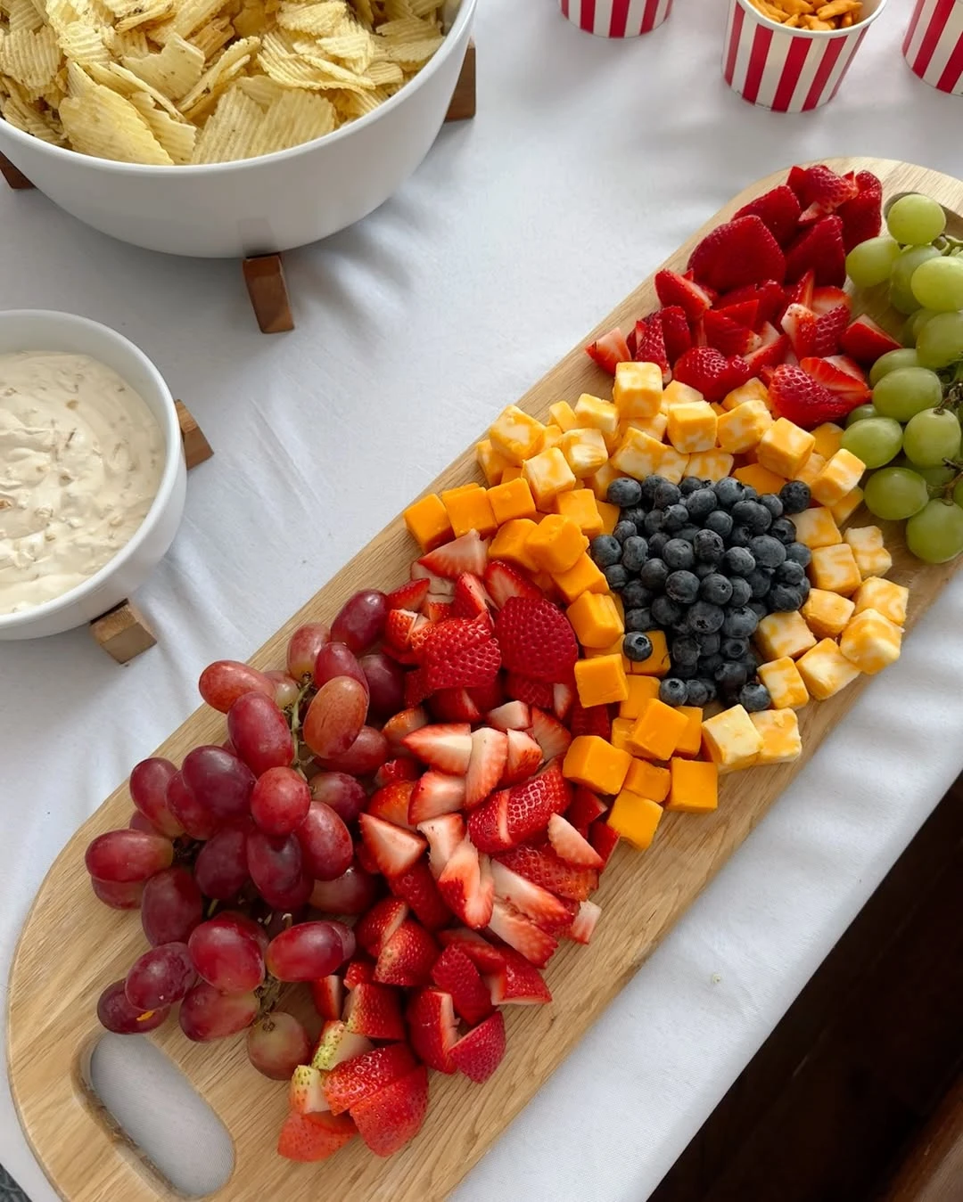 Team Color Fruit Board rookie of the year first birthday ideas