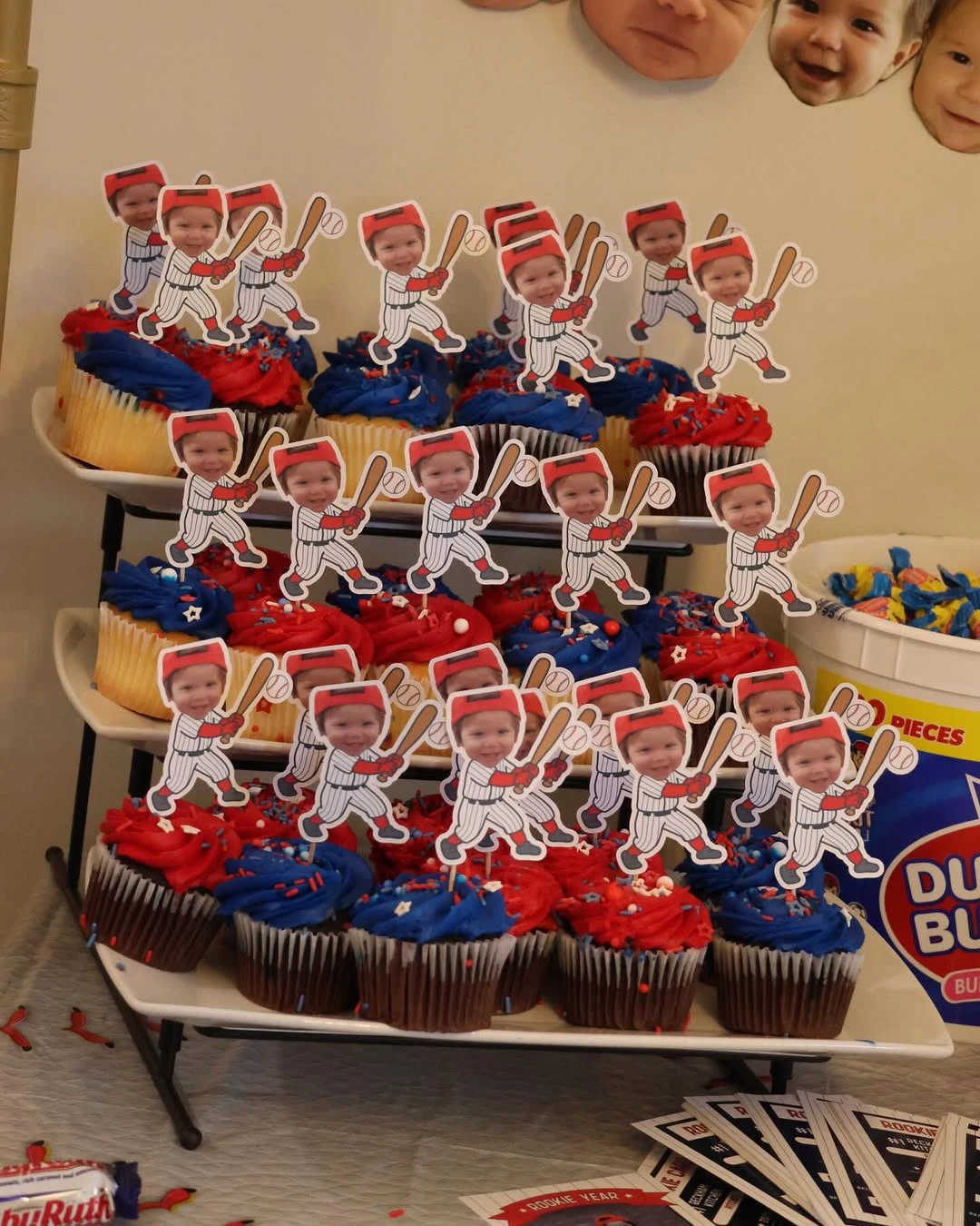 Personalized Player Cupcakes rookie of the year first birthday ideas