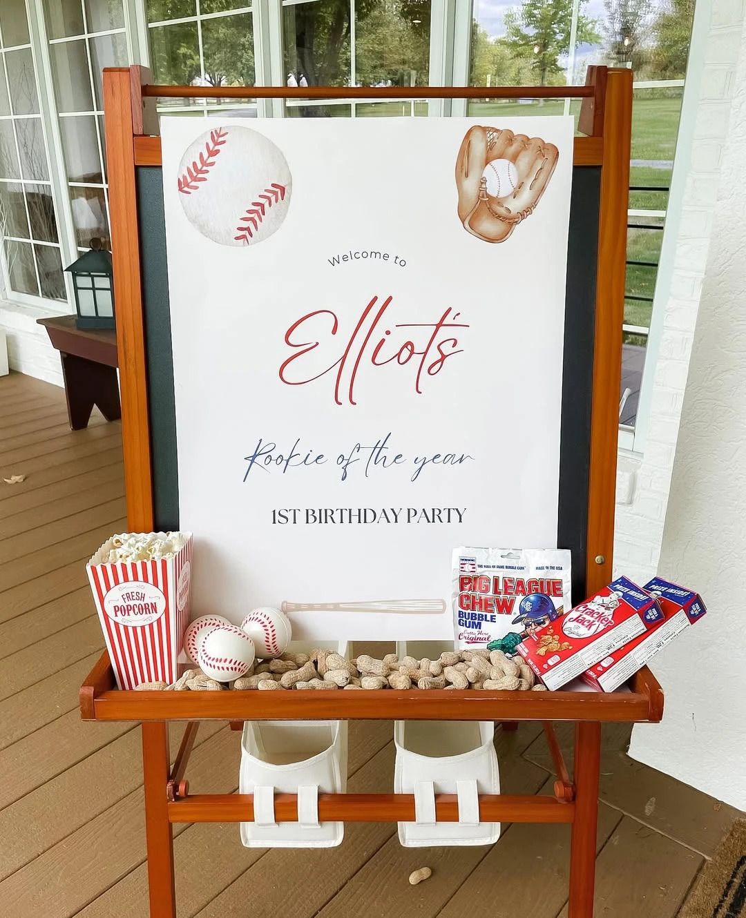 Vintage Ballpark Entry Sign rookie of the year first birthday ideas