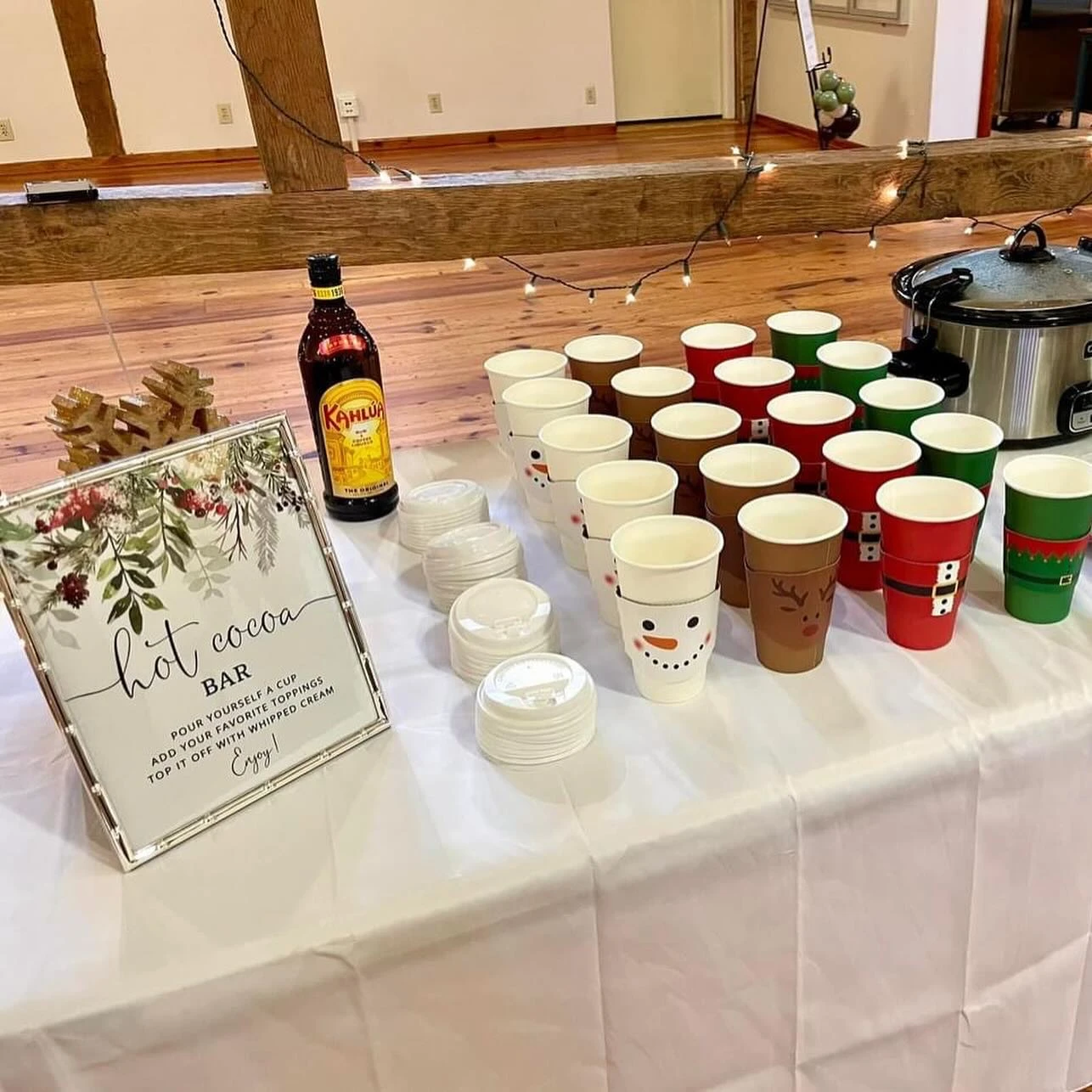 Interactive Hot Chocolate Stations santa baby shower ideas